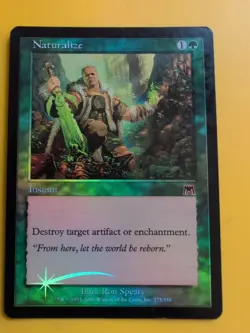 Naturalize. instant Onslaught. MTG Card. Old vintage FOIL. Shooting star. - Image 2