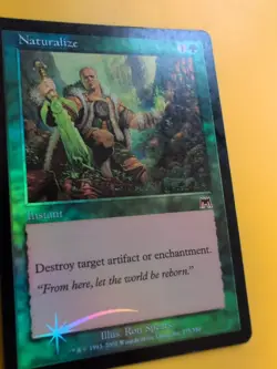 Naturalize. instant Onslaught. MTG Card. Old vintage FOIL. Shooting star. - Image 4