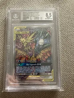 Pokemon Graded Card BGS 8.5 Zapdos Moltres Articuno Tag Team GX Sun Moon Black - Image 1
