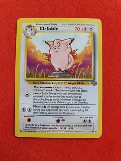 Clefable 17/64 Pokemon TCG Jungle Set (1999) Common Actual Card - Image 1