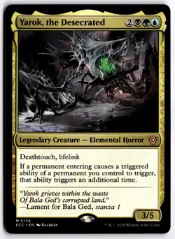 Yarok, the Desecrated NM ECC Commander: Lorwyn Eclipsed MTG - Image 1