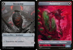 INCUBATOR PHYREXIAN TOKEN x100 mtg MIXED ART March of The Machine - Image 2
