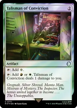 MTG SURGE FOIL Talisman of Conviction - Fallout Commander #771 - Image 1