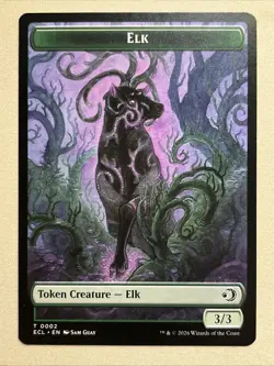 Magic MTG - Elk Mutavault Token - Regular (0002/0011) Lorwyn Eclipsed NM - Image 1