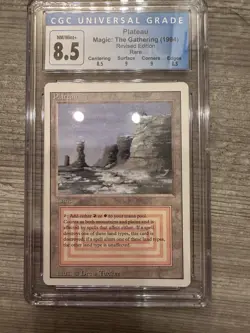 1994 Magic The Gathering Plateau Revised CGC 8.5 - Image 1