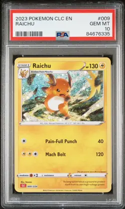 PSA 10 Raichu CLC 009/034 Pokemon Trading Card Game Classic EN - Image 1