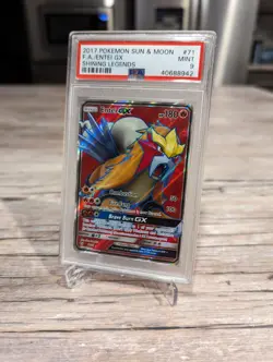 PSA 9 Entei GX Full Art Shining Legends 71/73 Holo Full Art Pokemon TCG MINT - Image 2