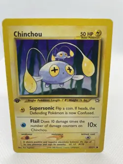 Pokemon Card - Chinchou Neo Genesis 1st Edition 55/111 Common - Image 1