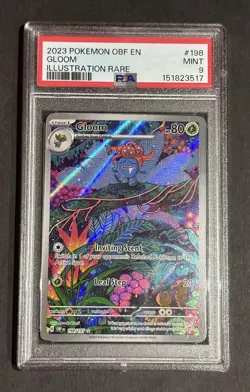 Pokemon Gloom SV03 Obsidian Flames Illustration Rare Holo PSA 9 #198/197 English - Image 1