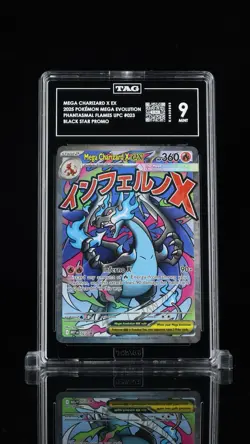 Pokemon TCG Mega Charizard X EX #023 Black Star Promo Holo TAG - Image 1