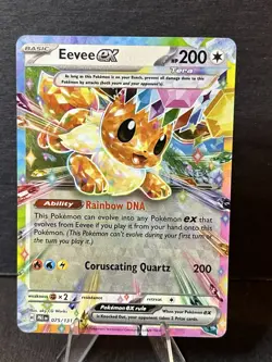 Pokemon TCG SV-Prismatic Eevee EX #75/131 Double Rare Card Nm - Image 1