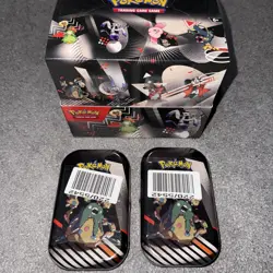 Pokemon TCG Black Bolt & White Flare Unova Mini 8 Tin Display Sealed & 2 Tins✨ - Image 1