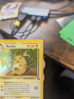 Vintage Pokemon TCG - Fossil - Unlimited Raichu 14/62 Holo: - Image 2