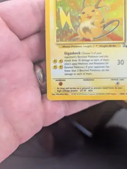 Vintage Pokemon TCG - Fossil - Unlimited Raichu 14/62 Holo: - Image 4