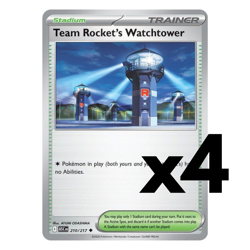 4x Team Rocket's Watchtower 210/217 ME: Ascended Heroes (ASC) Pokemon Playset x4 - Image 1