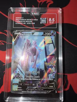 TAG 8.5 Mewtwo V (Alternate Full Art) 072/078 Pokemon GO Holo - Image 1