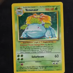 Pokemon Venusaur Base Set 15/102 Holo Rare 1999 English Trading Card - Image 3