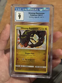 CGC 9 Shining Rayquaza Holo Shining Legends 2017 Pokemon Card #56 - Image 1