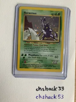 Pokemon TCG Heracross 6/111 Neo Genesis Holo Rare Card - Image 1