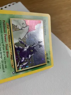Pokemon TCG Heracross 6/111 Neo Genesis Holo Rare Card - Image 3