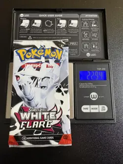 HEAVY! GOD PACKUU SIRUU 22.94g White Flare Pokemon TCG Booster (SEALED) - Image 1