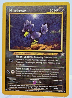 POKEMON MURKROW 24/111 NEO GENESIS RARE LP - Image 1