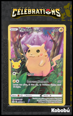 Carte Pokemon Pikachu 005/025 EB7.5 Celebrations 25 ans epee et bouclier 2 - Image 1