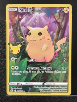 Carte Pokemon Pikachu 005/025 EB7.5 Celebrations 25 ans epee et bouclier 2 - Image 2