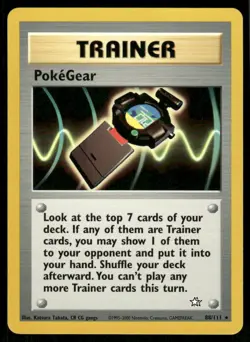 Pokemon Cards PokeGear 88/111 Neo Genesis WOTC Rare NM - Image 1