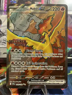 Pokemon - 208/182 - Team Rocket's Moltres ex (Destined Rivals Stamp) - Destined - Image 1
