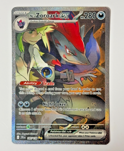 N's Zoroark ex 185/159 Journey Together Illustration Holo Rare Pokemon TCG MINT - Image 2