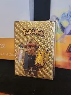 Ouwanz Card Binder + 55 Anime Foil Gold Pokemon Cards - Image 2