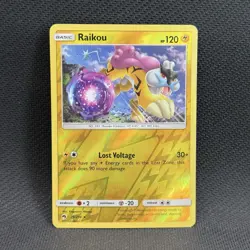 Pokemon Lost Thunder Reverse Holo Raikou Card #79/214 LP - Image 1