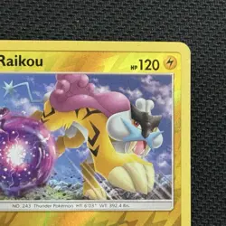 Pokemon Lost Thunder Reverse Holo Raikou Card #79/214 LP - Image 3
