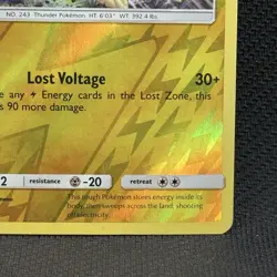 Pokemon Lost Thunder Reverse Holo Raikou Card #79/214 LP - Image 4