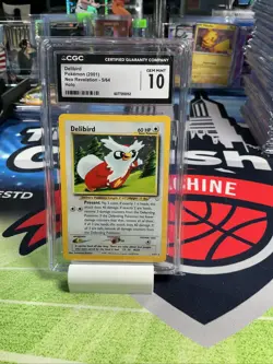 Pokemon Neo Revelation Unlimited Delibird CGC 10 Holo (9194) 5/64 - Image 1