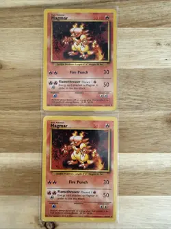 2 Pokemon Magmar Uncommon Base Set 036/102 LP - Image 1