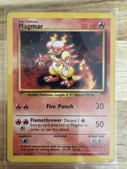 2 Pokemon Magmar Uncommon Base Set 036/102 LP - Image 2