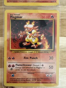 2 Pokemon Magmar Uncommon Base Set 036/102 LP - Image 3