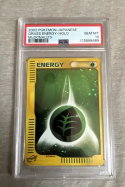 2002 Pokemon PSA 10 Grass Energy McDonald's Pokemon-E Minimum Holo (Japanese) - Image 1