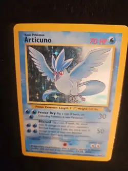 Pokemon TCG Articuno Holo Rare Card 2/62 Base Set Fossil 1999 HP - Image 2