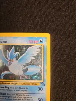 Pokemon TCG Articuno Holo Rare Card 2/62 Base Set Fossil 1999 HP - Image 4