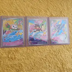 Rowlet, Litten & Popplio First Partner Illustration Collection Promo Set Pokemon - Image 1