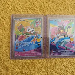 Rowlet, Litten & Popplio First Partner Illustration Collection Promo Set Pokemon - Image 2