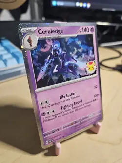 Pokemon TCG Ceruledge SV: Paldean Fates 040/091 Holo Cosmos Holo Rare Rare - Image 2