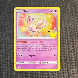 Pokemon 25th Anniversary Basic Regular Mew 011/025 English Card Lot of 4 - Image 1