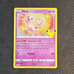 Pokemon 25th Anniversary Basic Regular Mew 011/025 English Card Lot of 4 - Image 3