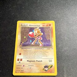 Pokemon Rocket's Hitmonchan Holo Rare 60HP Gym Heroes 11/132 English Card 2000 - Image 1