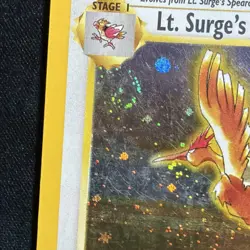 Pokemon Lt. Surge's Fearow Holo Rare 70HP Gym Heroes 7/132 English 2000 SWIRL - Image 2