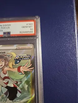 PSA 10 Gem - Korrinas Focus 160/163 Battle Styles Pokemon Full Art Trainer - Image 5